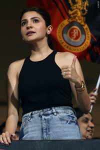 Anushka Sharma's surprised and emotional reaction during a tense moment in the India vs. New Zealand match, which went viral on social media. Anushka Sharma's surprised and emotional reaction during a tense moment in the India vs. New Zealand match, which went viral on social media.