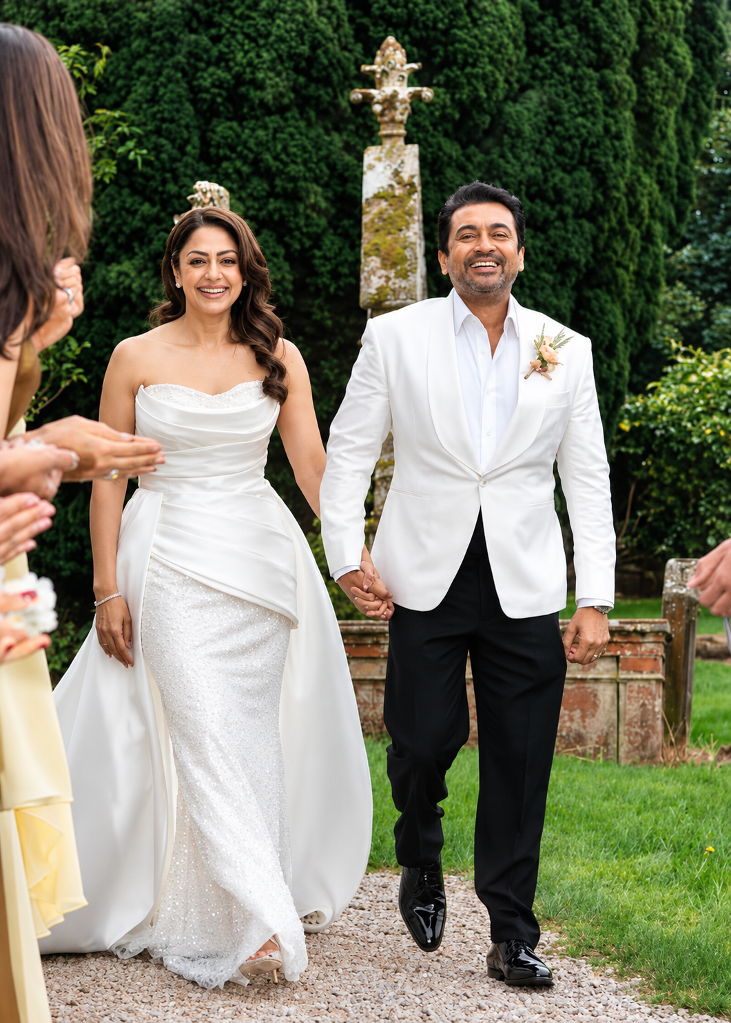 Jyothika Suriya wedding vows Scotland ceremony outdoor photo at Blairquhan Castle