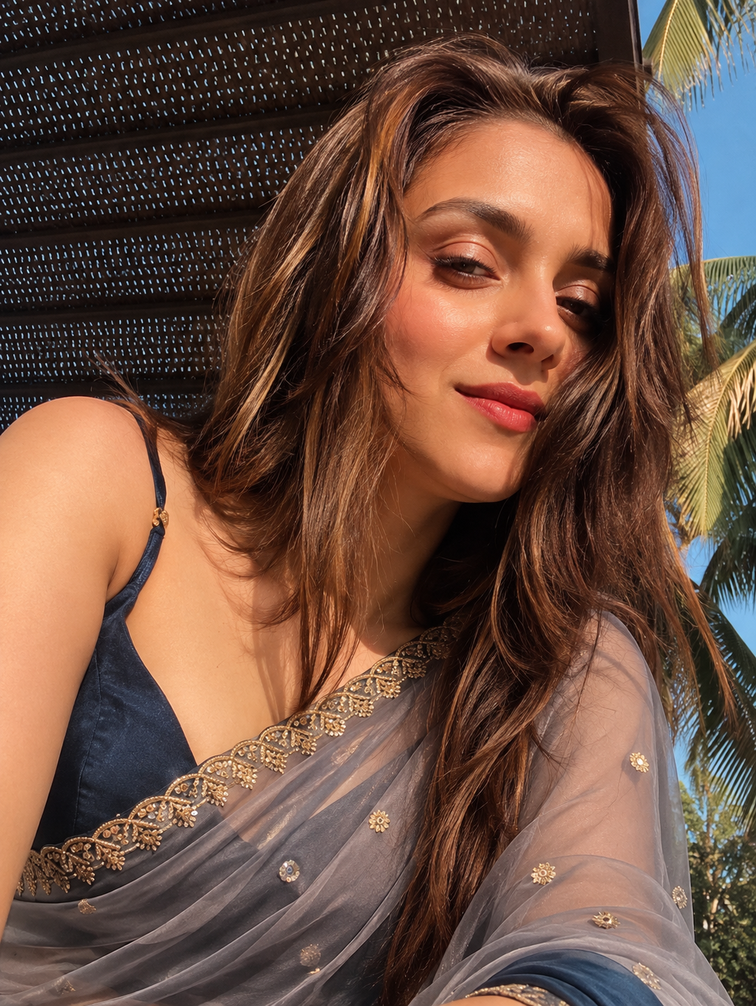 Mallika Singh cute smile and expressive eyes in traditional look.