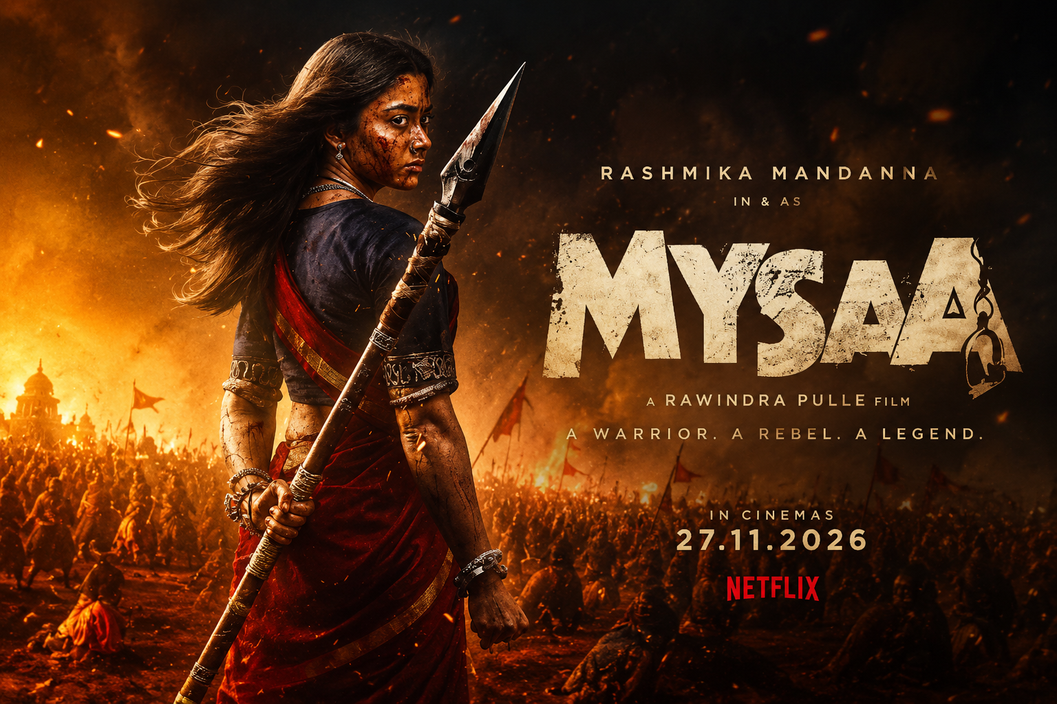 Rashmika Mandanna in Mysaa first look