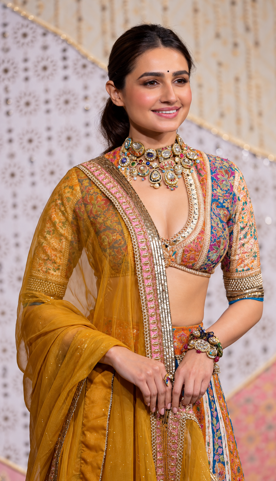Vedika Pinto spotted at Antilia arriving in high-fashion ethnic attire