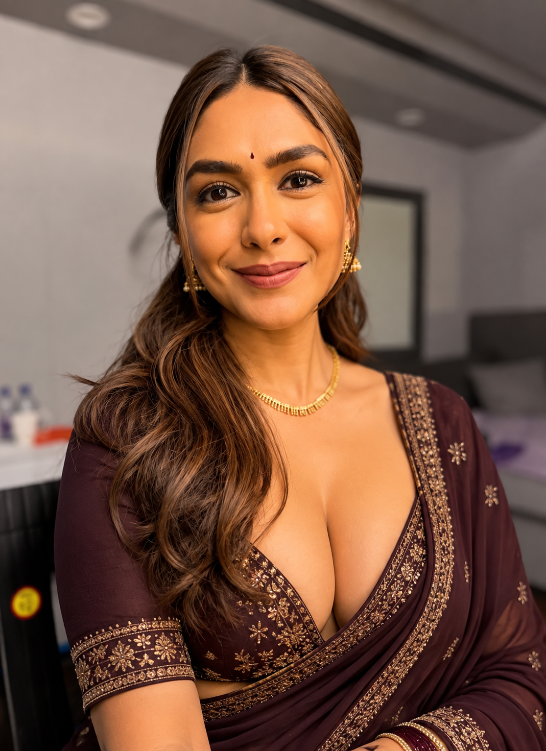 mrunal heavy bust