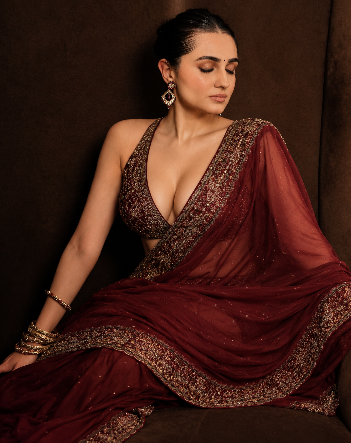 vedika pintoo in saree